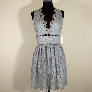 (NWT) Robins egg Blue sleeveless lace cocktail dress by Tobi